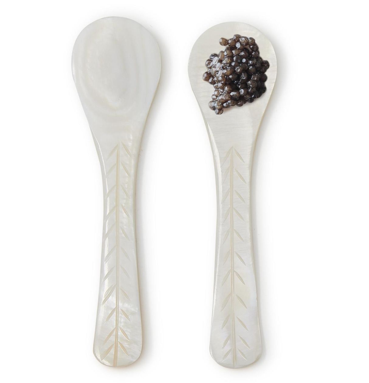 Caviar/Mother of Pearl Spoons S/2