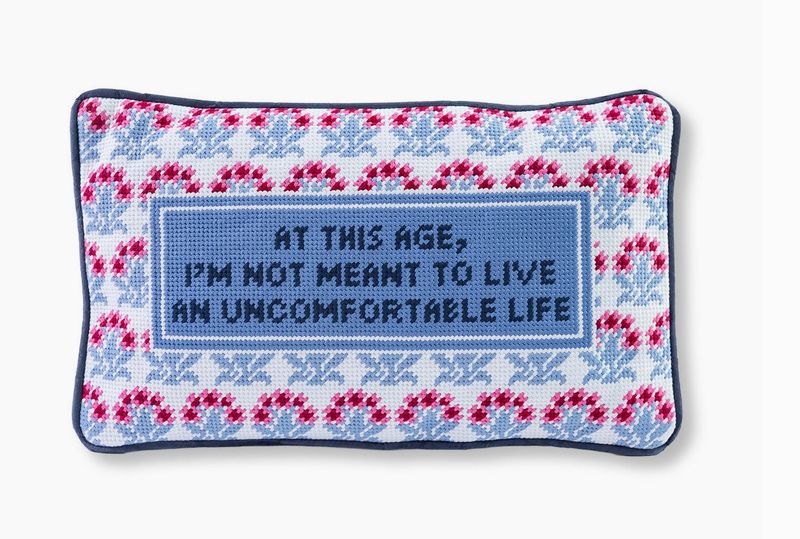 Uncomfortable Needlepoint Pillow