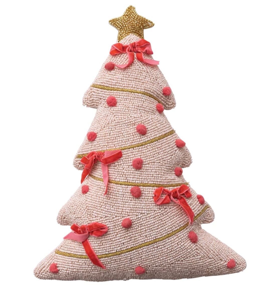 Beaded Tree Pillow