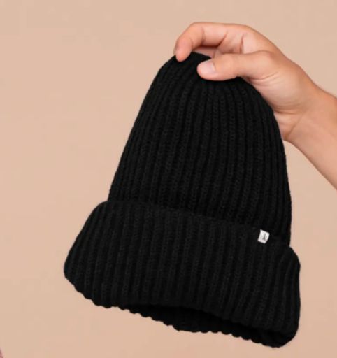 Satin Lined Beanie- Bk