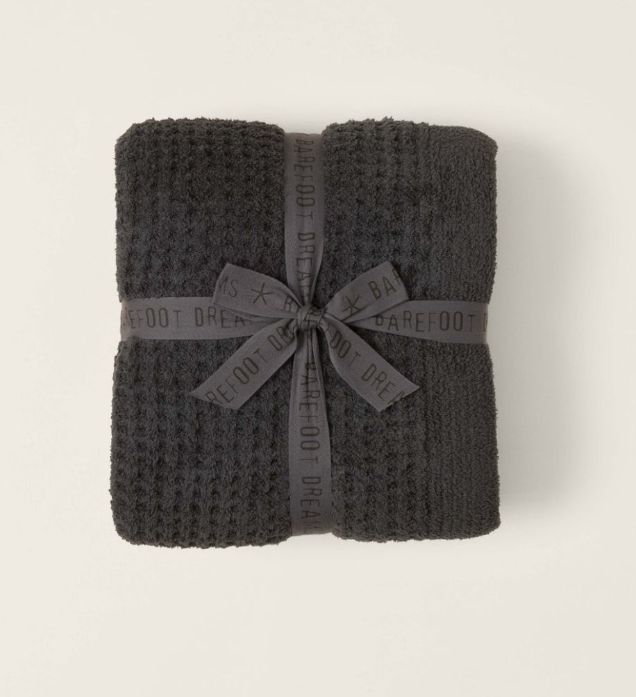 Barefoot Dreams Waffle Throw- Carbon