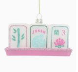 Glass Mahjong Tile Orn