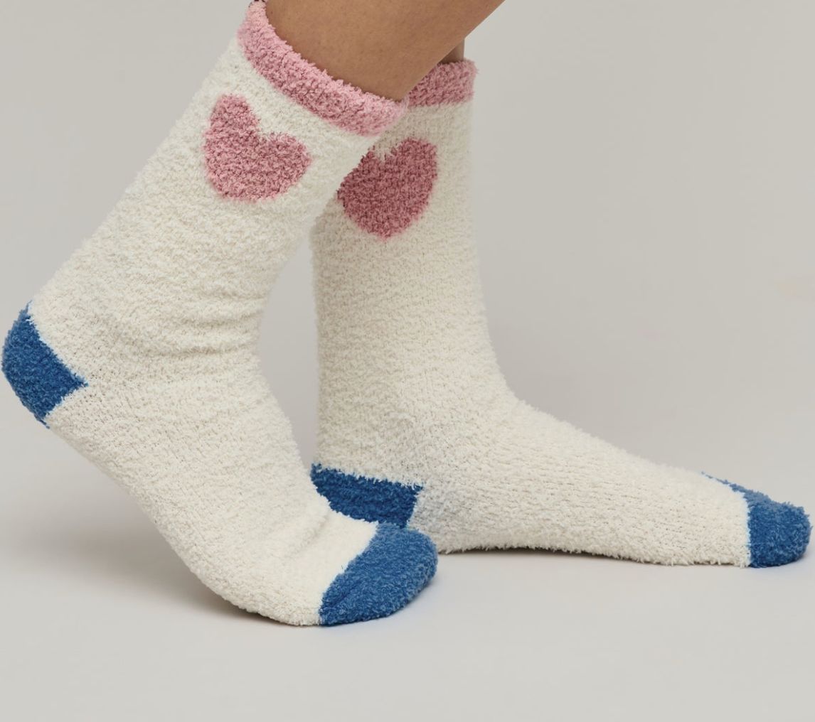 Barefoot Dreams Heart Socks