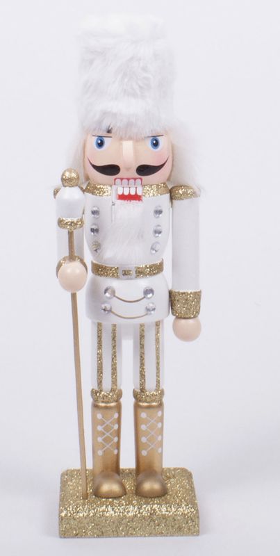 White Nutcracker 10"