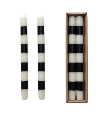 Black/Wh Stripe Tapers