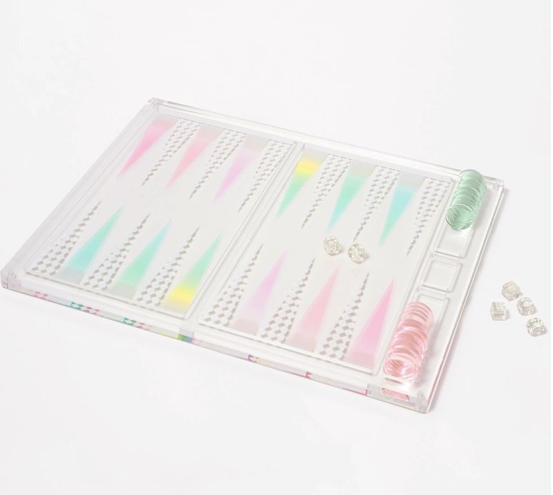 Lucite Backgammon Game