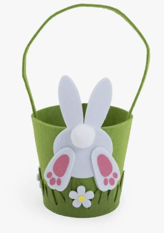 Bunny Butt Felt Basket