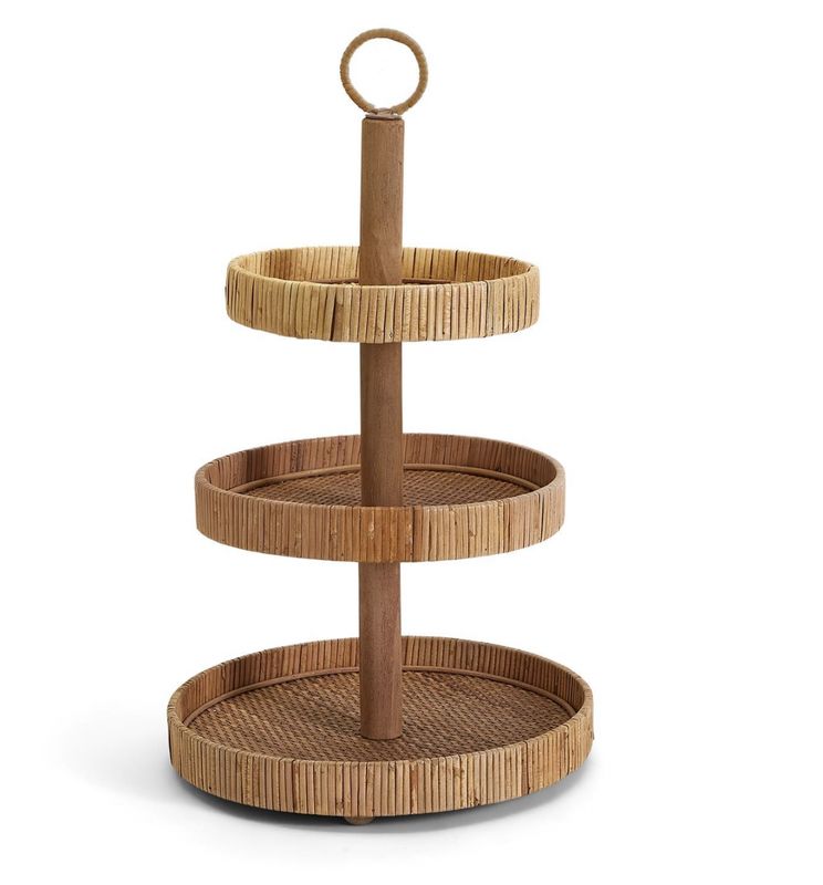 3 Tiered Centerpiece- Rattan