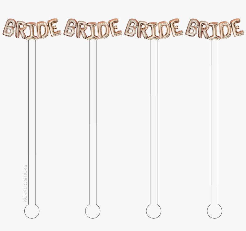 Bride Balloon Stir Sticks