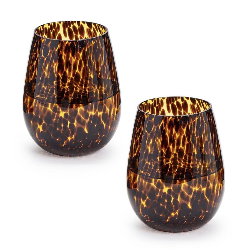 Tortoise Stemless Glasses S/2