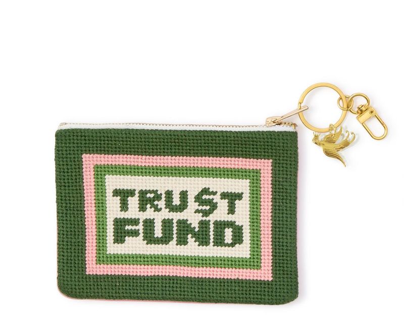 Trust Fund Needlepoint Pouch