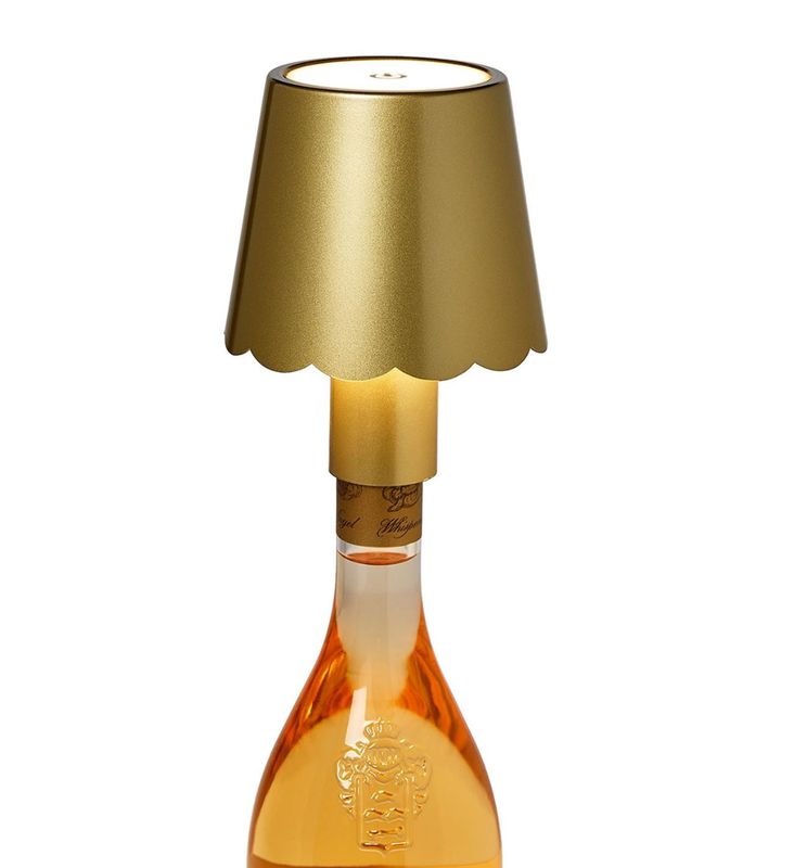 LED Bottle Lampshade- Gold