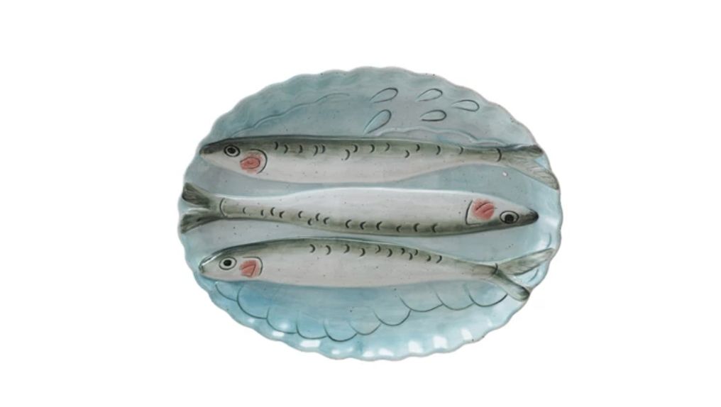 Oval Stoneware Fish Platter
