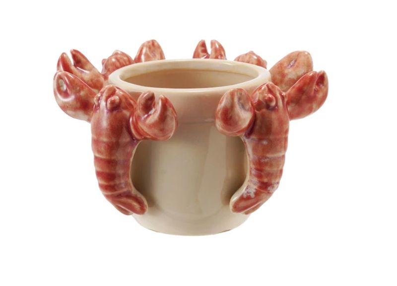 Stoneware Lobsters Planter