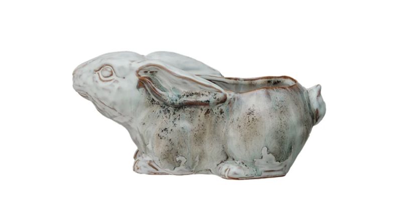 Stoneware Rabbit Planter
