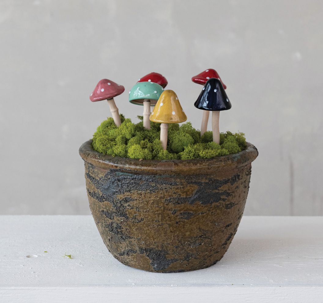 Mushroom Plant Stake