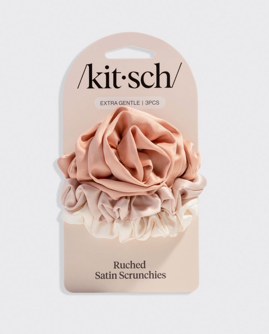 Rosette Satin Scrunchies