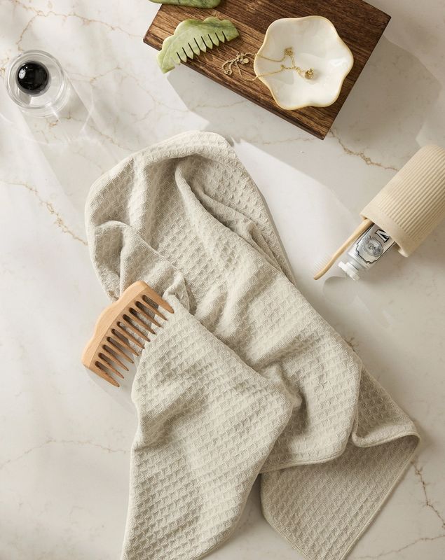 Waffle Hand Towel- Vanilla