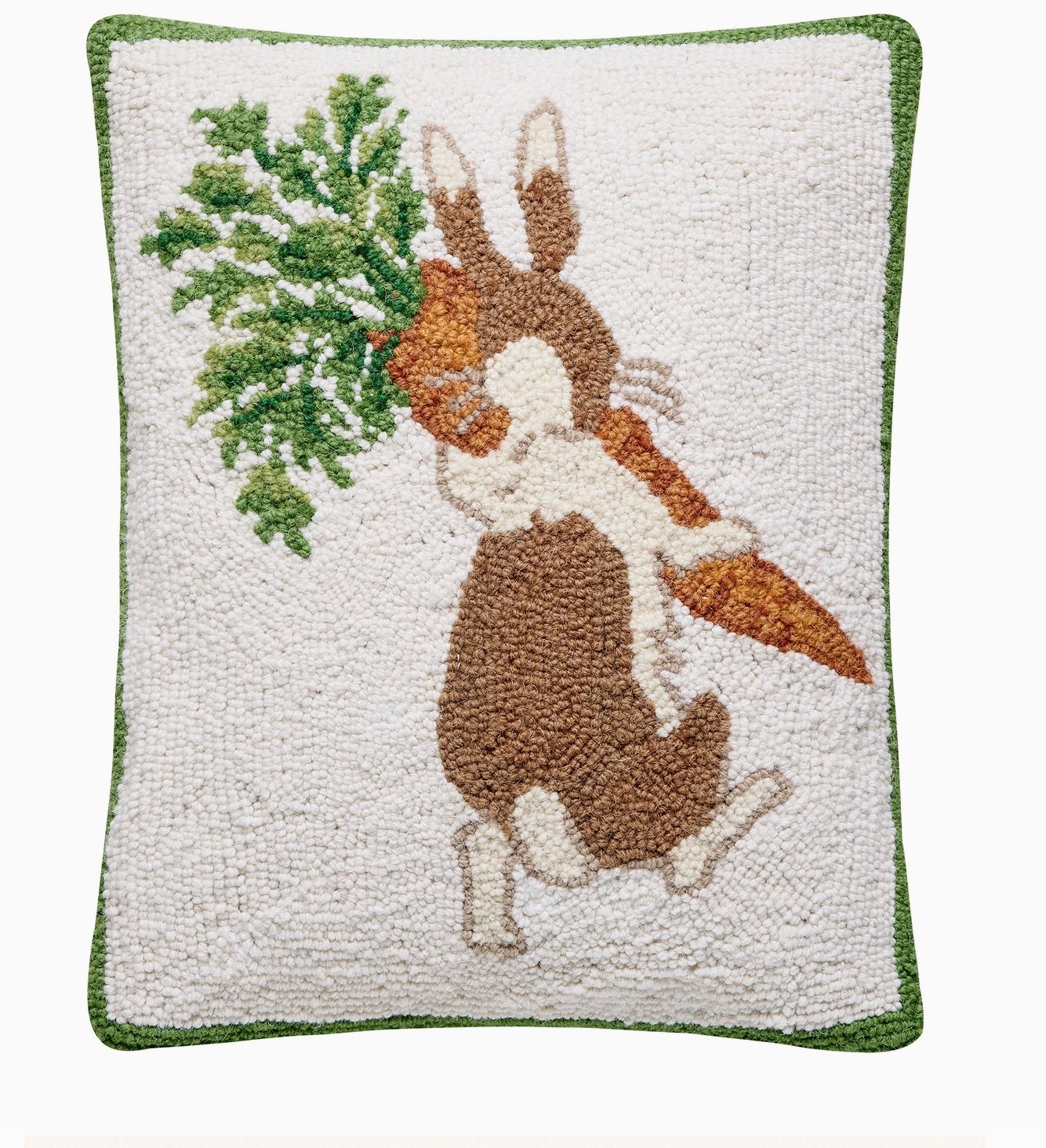 Bunny and Carrot Hooked Pillow