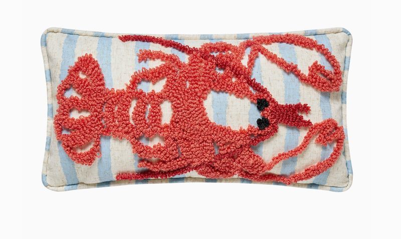 Lobster Stripe Pillow