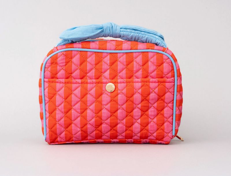 Striped Makeup/Tile Bag