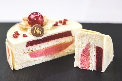 Blanc/Framboise 8''