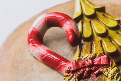 Canne de Noël (grande) - NOIR