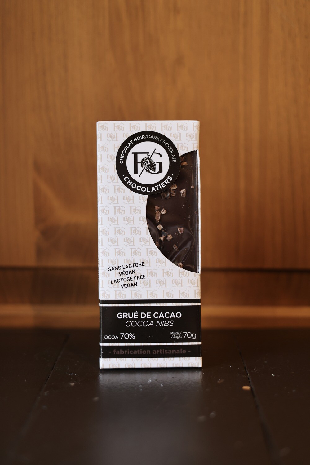 Tablette Grué de Cacao - choc. Noir