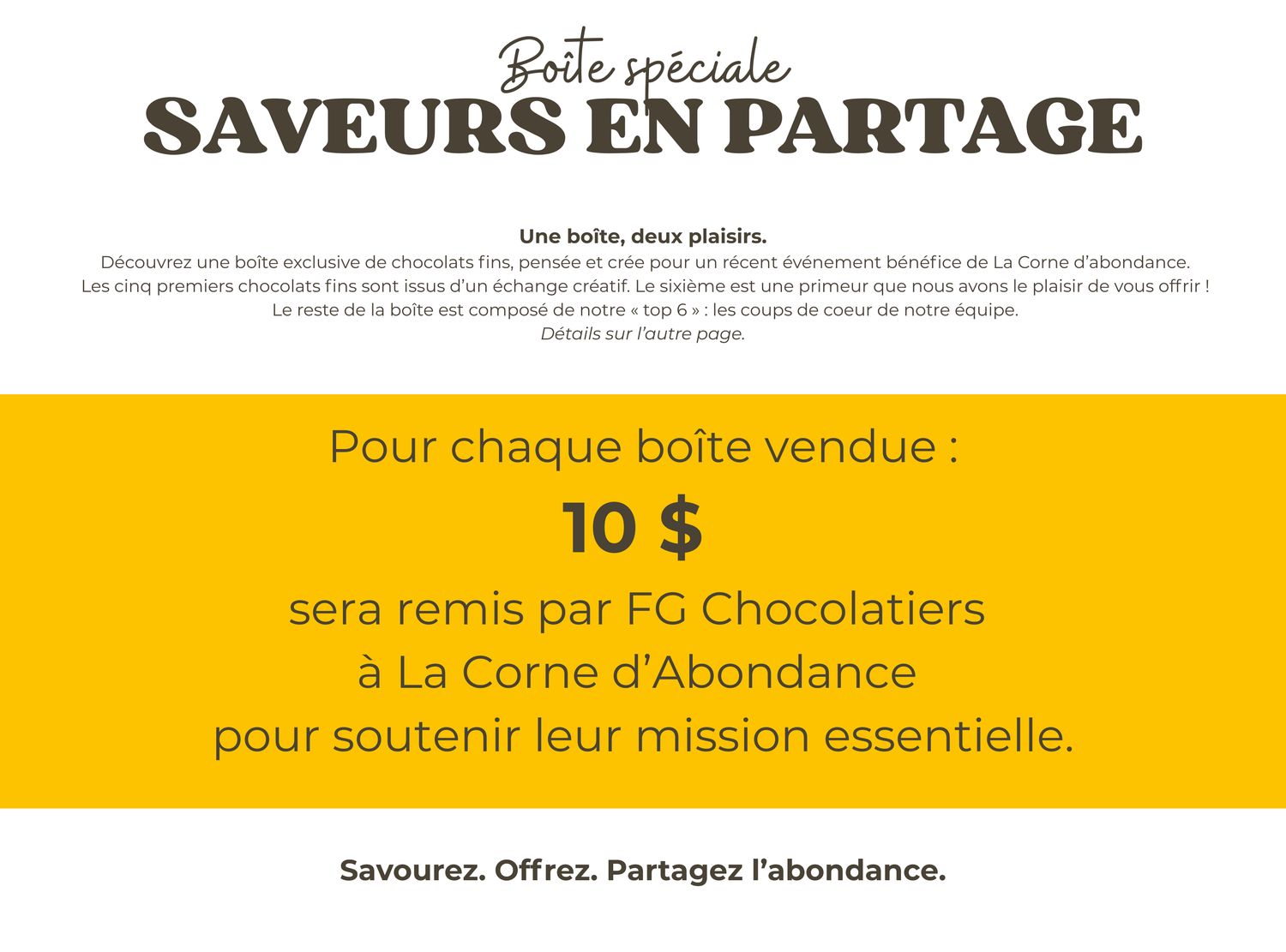 Boîte spéciale et livret de saveurs