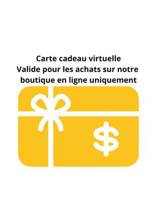 Carte cadeau (virtuelle)