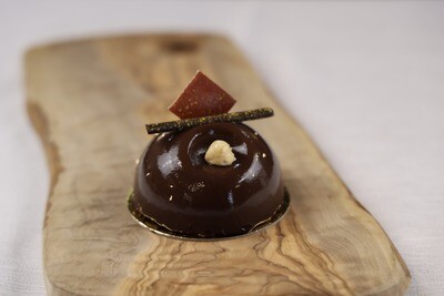 Dôme choco/praliné/citron Individuel Dôme choco/praliné/citron Individuel