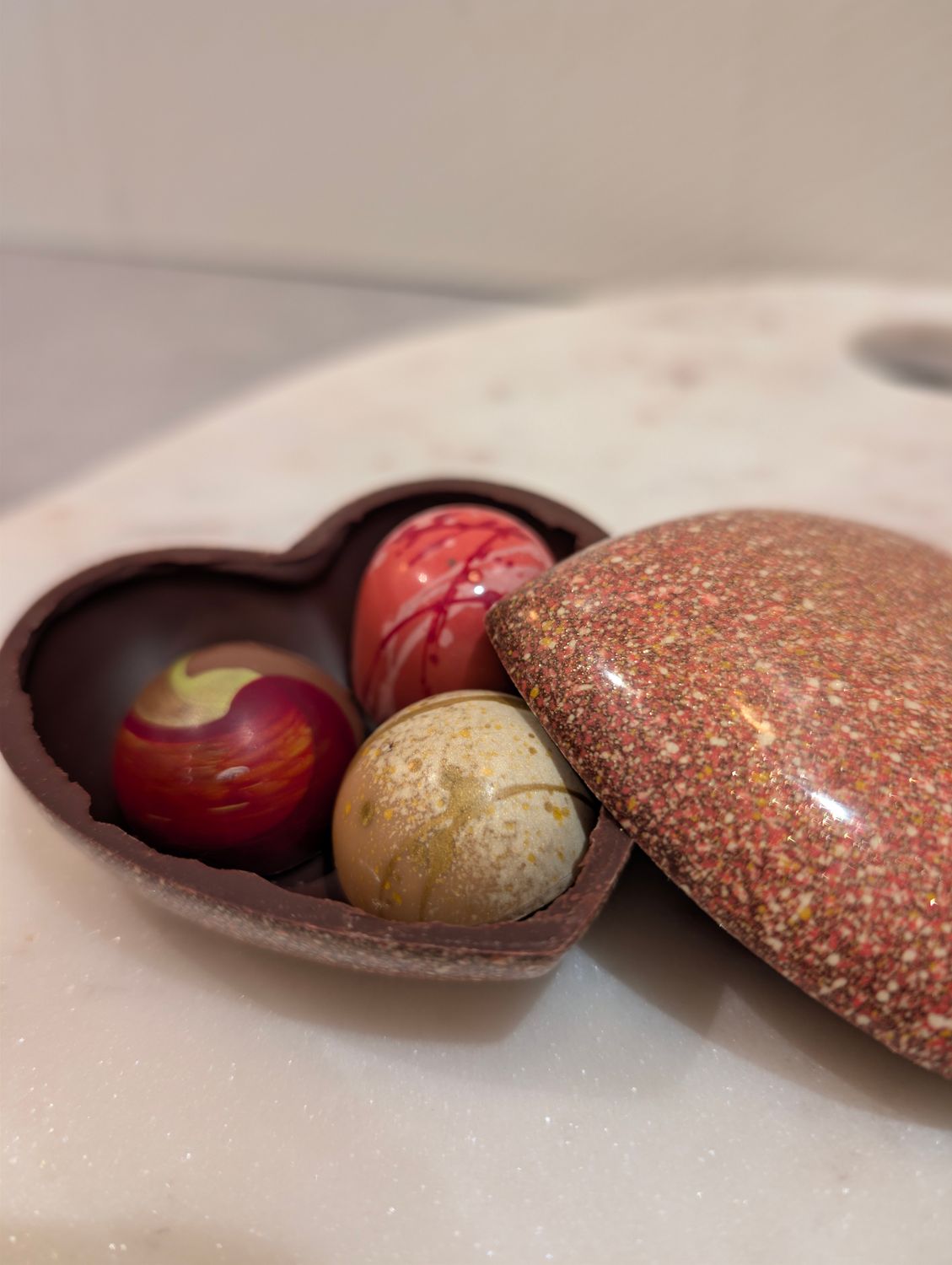 Coeur Bonbonnière - 3 chocos - Lait Coeur Bonbonnière - 3 chocos - Lait