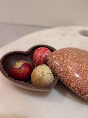 Coeur Bonbonnière - 3 chocos - Lait