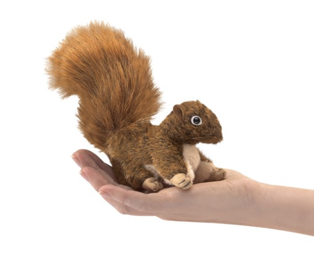 Mini Red Squirrel Folkmanis Finger Puppet