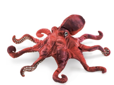 Red Octopus Folkmanis Puppet