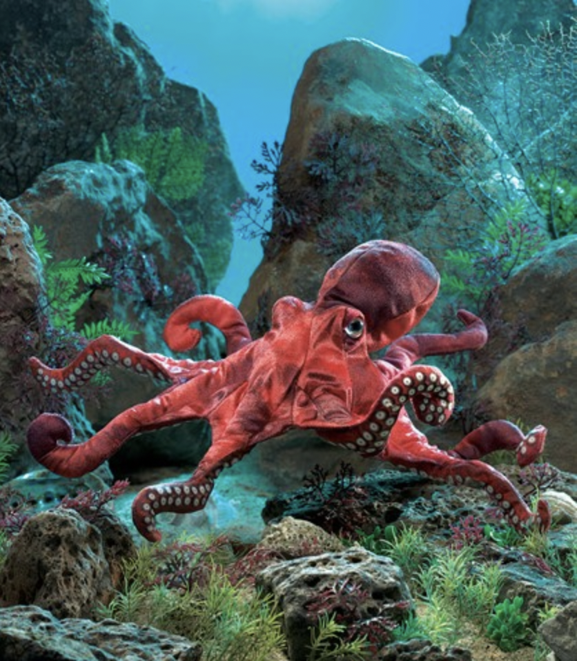 Red Octopus Folkmanis Puppet