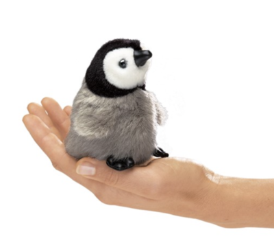 Mini Baby Penguin Folkmanis Finger Puppet
