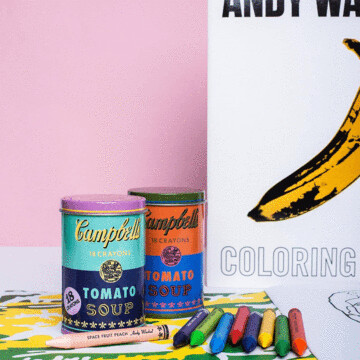 Warhol Purple Tin Crayons
