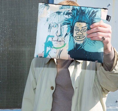 Basquiat, Warhol (Large Zip Pouch)