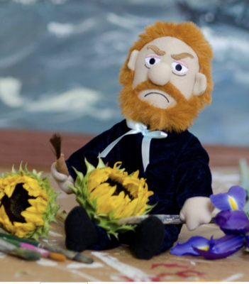 Vincent Van Gogh Thinker Doll