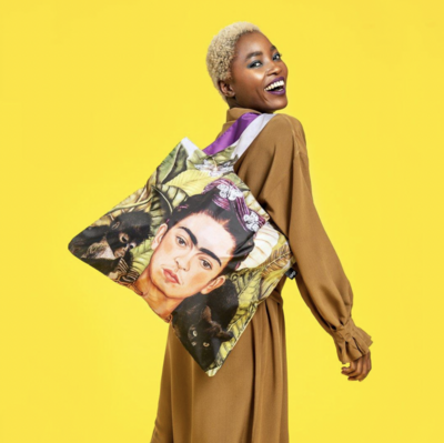 Kahlo, Self Portrait with Hummingbird Bag