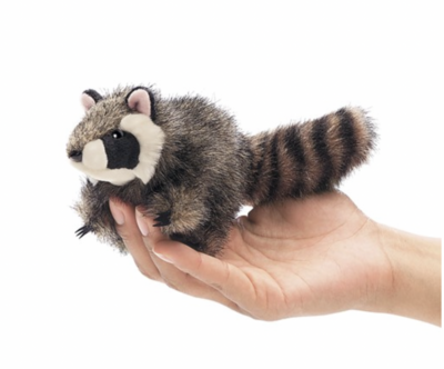 Mini Raccoon Folkmanis Finger Puppet