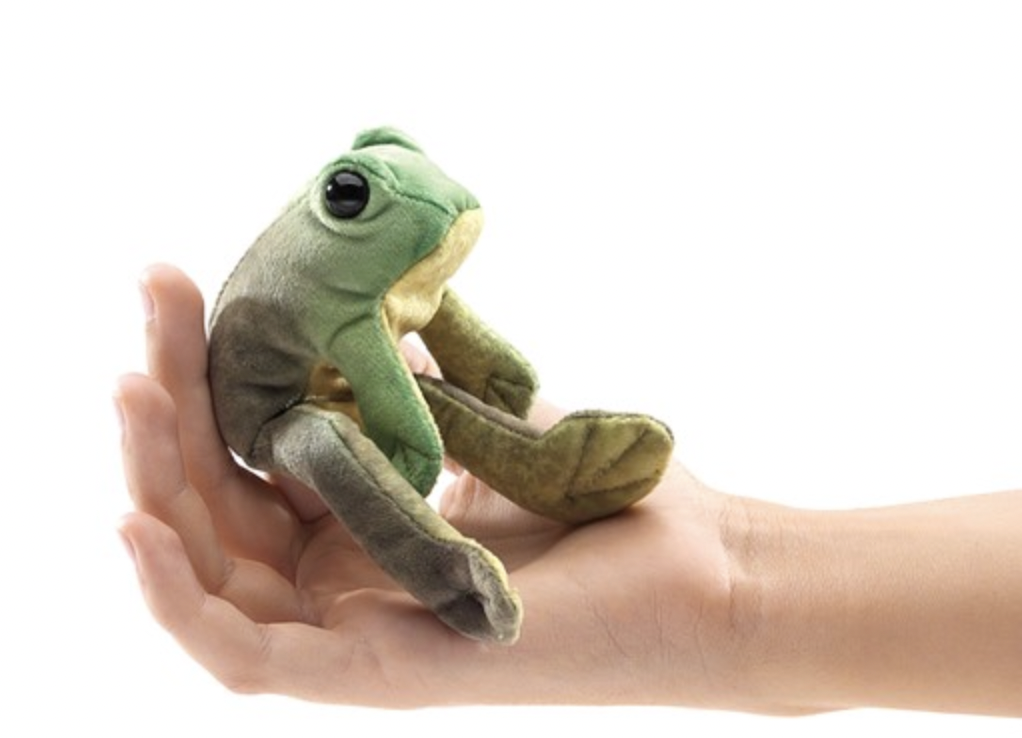 Mini Sitting Frog Folkmanis Finger Puppet
