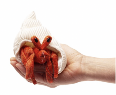 Mini Hermit Crab Folkmanis Finger Puppet