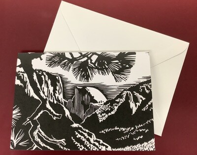 Linda Zupcic, Half Dome, Blank Note Card (Artist Signature on Back) 