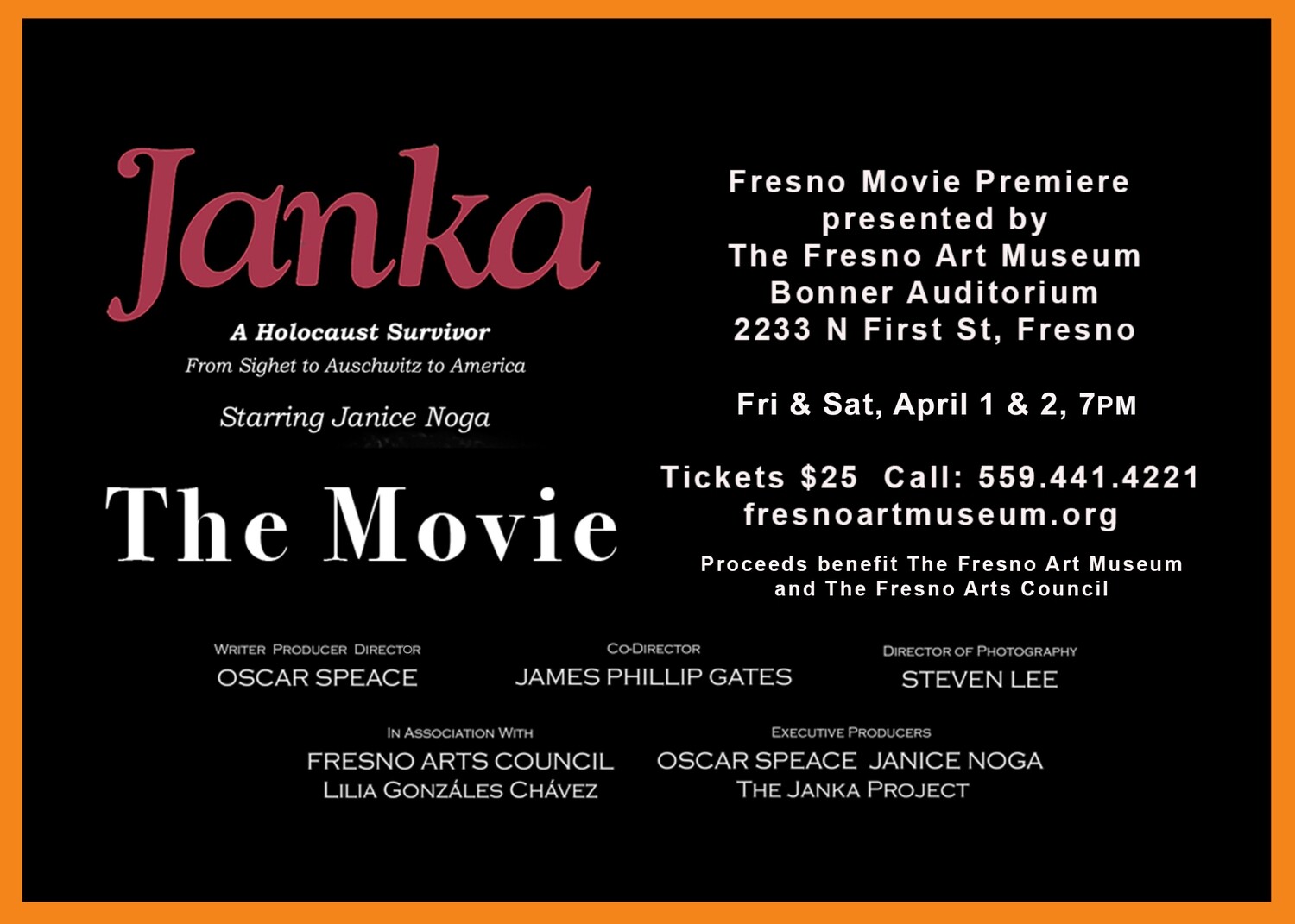 Janka Film Ticket- Saturday April 2 7PM