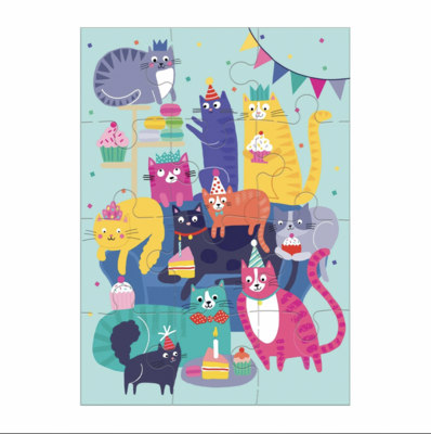 Cat Party Greeting Card Puzzle