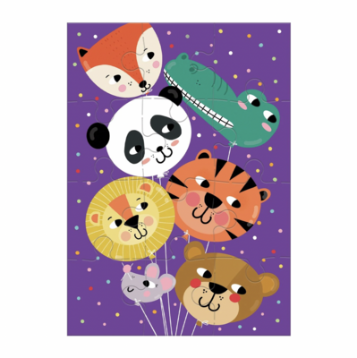 "Animal Balloons" Greeting Card Puzzle