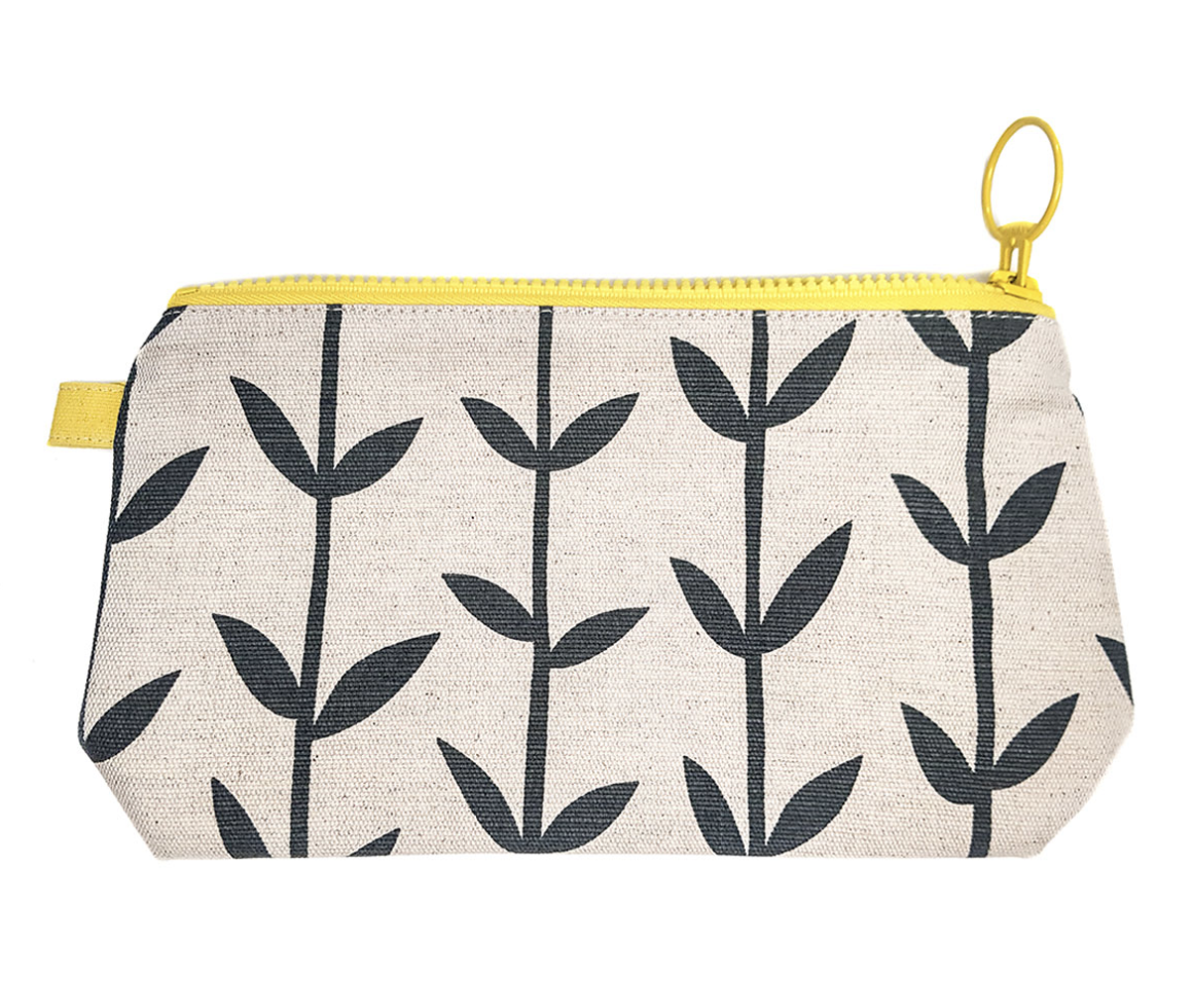 Orla Stem Charcoal Clutch Bag