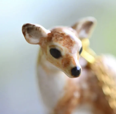 Porcelain Fawn "Newborn" Necklace